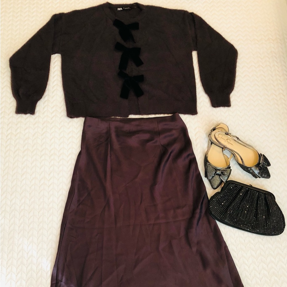 Zara Dark Purple Skirt Set